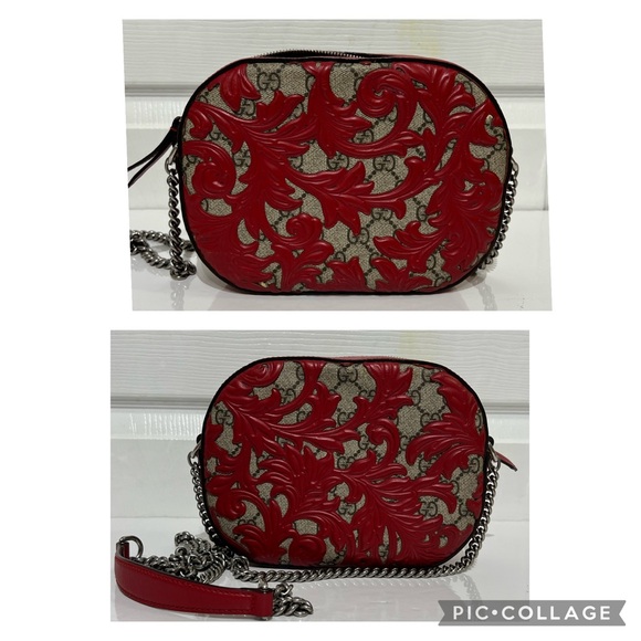 Gucci Arabesque Small Camera Bag / Red - Picture 14 of 15